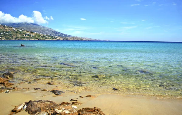 Andros Adası Yunanistan Yaz Fotoğraf Yunan Yaz Plaj Beach — Stok fotoğraf