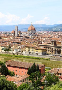Cityscape kenti veya Firenze Floransa İtalya - Basilica of Saint Mary çiçek - Floransa Katedrali görünümü