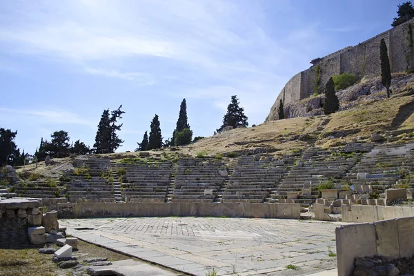Den Antika Teatern Dionysos Akropolis Aten Grekland — Stockfoto