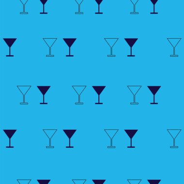 Gözlük vektör - turkuaz arka plan - içecek gözlük ile Seamless modeli  