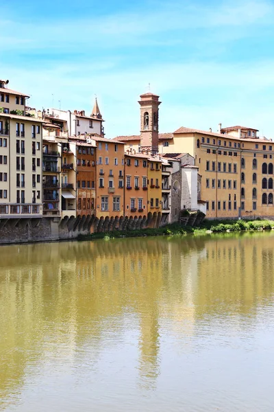 Landschap Van Florence Firenze Stad Rivier Arno Toscane Italie — Stockfoto