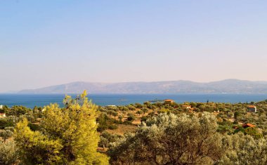 Eretria Eğriboz Yunanistan - sahne yukarıdan manzara