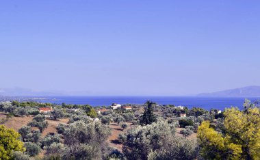 Eretria Eğriboz Yunanistan - sahne yukarıdan manzara