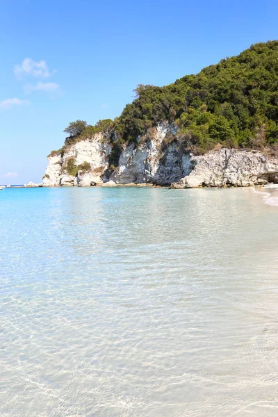 Krajobraz Voutoum Beach Grecja Wyspy Jońskie Antipaxos — Zdjęcie stockowe