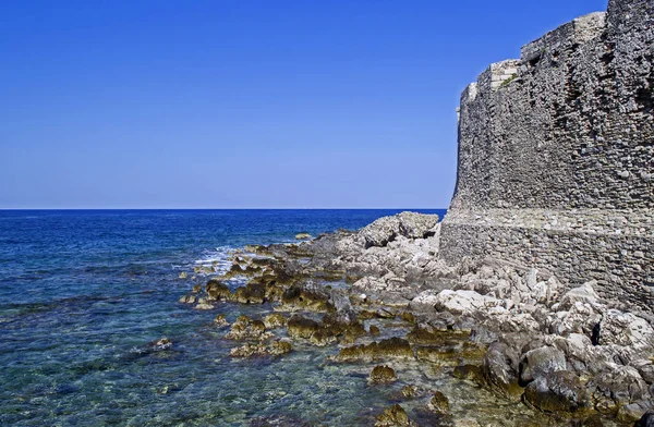 Castillo Methoni Messenia Peloponnese Grecia Fortificación Veneciana Medieval Monumentos Griegos — Foto de Stock