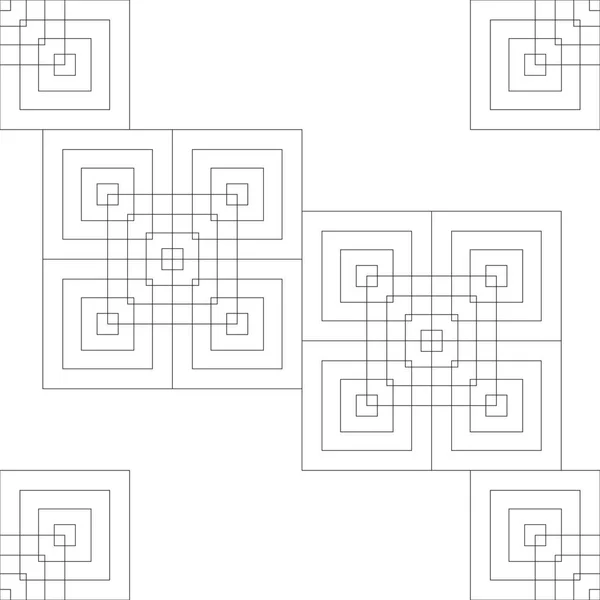 Patrón Sin Costuras Con Cuadrados Negros Patrón Formas Geométricas Tema — Archivo Imágenes Vectoriales