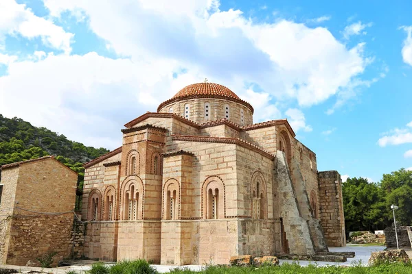 Antiguo Monasterio Daphni Atenas Grecia Monumentos Griegos Religiosos —  Fotos de Stock