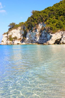 manzara Voutoumi Beach Antipaxos İyonya Adaları Yunanistan