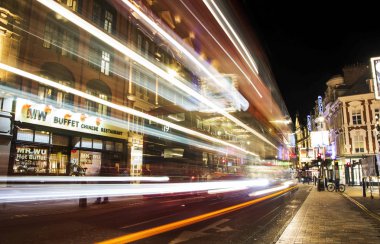 Londra Kindom, 25 Ekim 2018 United: gece Londra city İngiltere uzun pozlama fotoğraf. Editoryal kullanım. 