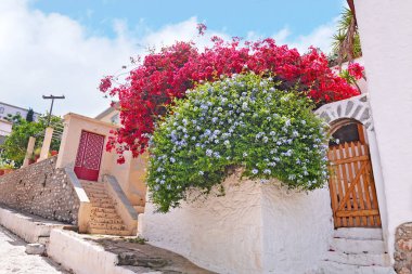 Hydra geleneksel evlerde Saronic Gulf Yunanistan ada