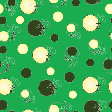 yeşil arka plan - yeşil tema doku soyut daireler ile Seamless modeli