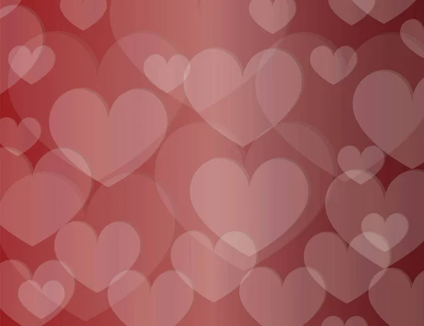 Tema San Valentín Con Corazones Tarjeta Amor Fondo Abstracto — Vector de stock