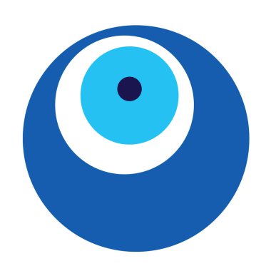 Beyaz arka planda mavi Evil göz vektör