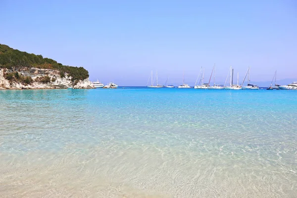 Voutoumi Plaj Antipaxos Ionia Adaları Yunanistan Manzara — Stok fotoğraf