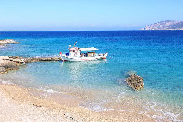 Paisaje Una Pequeña Playa Isla Ano Koufonisi Ciclades Grecia —  Fotos de Stock