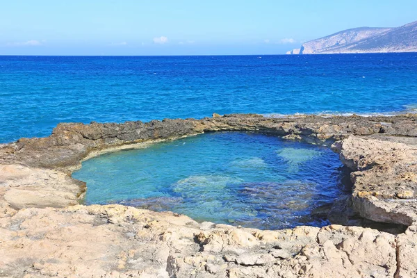 Ano Koufonisi Adası Kiklad Yunanistan Deniz Doğal Havuz Koufonisia Yunanistan — Stok fotoğraf