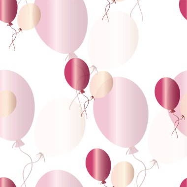 pembe balonlar vektör ile dikişsiz desen  
