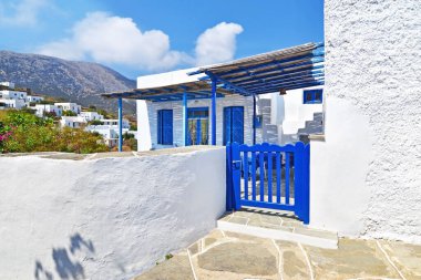 Sifnos Adası Cyclades Yunanistan 'daki geleneksel evler