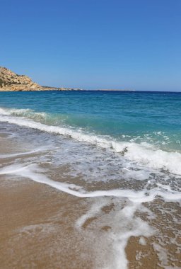 Yunanistan 'ın Kato Koufonisi adasının dalgalı manzarası - Yunanistan' ın ünlü yaz mevsimi