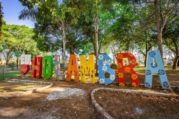 Assinatura Cidade Holambra Brasil Holambra Maior Produção Flores Cidadãos Imigrantes — Fotografia de Stock