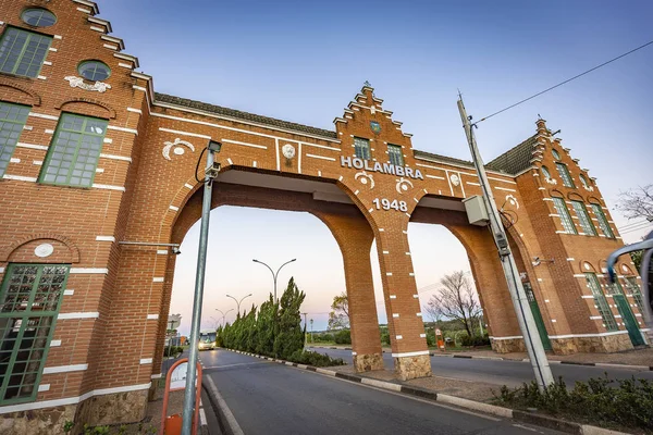 Holambra City Gateway Brazília Holambra Legnagyobb Virágtermesztés Holland Bevándorló Állampolgárok — Stock Fotó