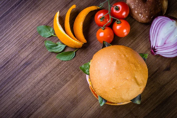 Vegetarian craft burger — Stock Photo, Image