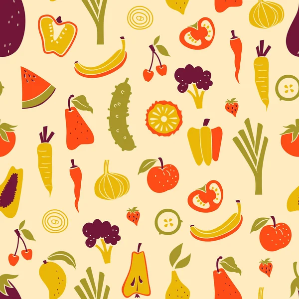 Healthy food seamless pattern, sketch for your design — Stock Vector ...
