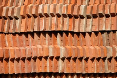 Arka plan, kiremit desenli satırı