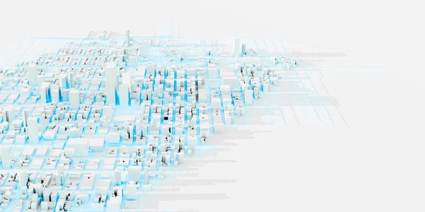 Techno Mega Miasto Koncepcje Technologii Miejskich Futurystycznych Oryginalne Renderowanie — Zdjęcie stockowe