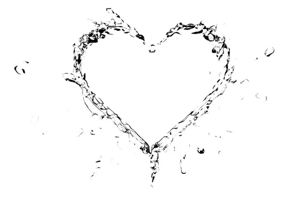 Liquid Heart Love Feelings Concepts Original Rendering — Stock Photo, Image