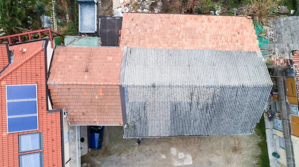 Aerial Photos Dangerous Asbestos Roof — Stock Photo, Image