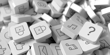 Sonsuz sosyal medya sonsuz simgeler 3d işleme arka plan