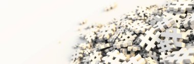 Sonsuz hashtag arkaplanı, 3D görüntüleme, teknoloji ve dijital ortam kavramları