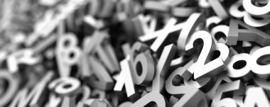 arka plan 3D gri gümüş matematik numaraları
