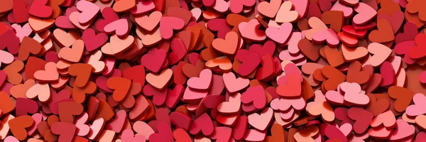 Infinite hearts background, original 3d rendering, love theme