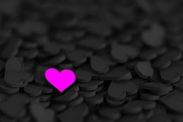 Infinite Hearts Background Original Rendering Love Theme — Stock Photo, Image