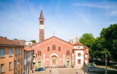 Sant Eustorgio kilise Milano, nadir havadan görünümü