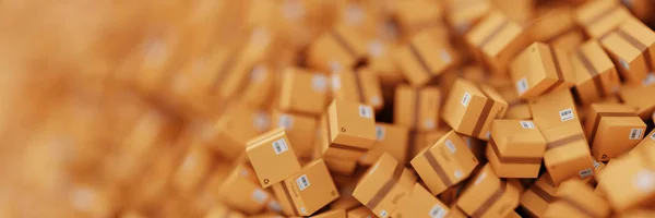 Sonsuz Denizcilik kutuları, ulaşım ve lojistik kavramı, orijinal 3d render illüstrasyon