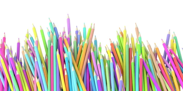 Infinite Pencils Background Education Creativity Theme Original Rendering — Stock Photo, Image