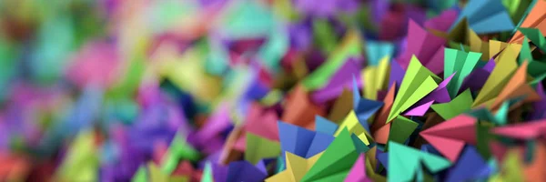 Aviões Papel Origami Coloridos — Fotografia de Stock