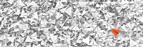 Aviões Papel Origami Branco Laranja — Fotografia de Stock