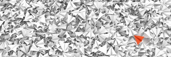 White Orange Origami Paper Planes — Stock Photo, Image