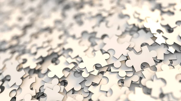 Witte Jigsaw Achtergrond Puzzelstukken — Stockfoto