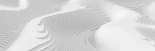 White Abstract Background Curve Shapes Horizontal Image — Stock Photo, Image