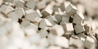 Ahşap evler, 3d evleri tam kare