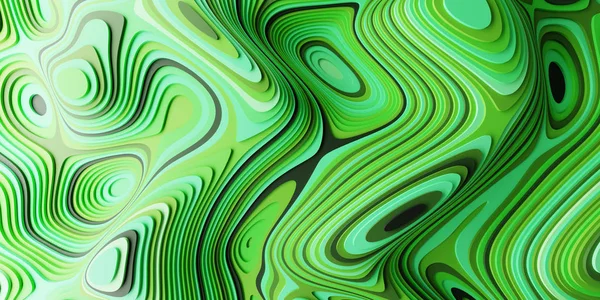 Groene Abstracte Achtergrond Met Kromme Vormen — Stockfoto