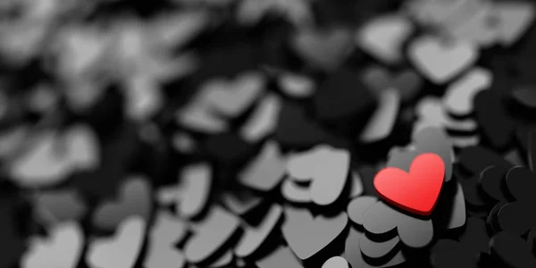 Nieskończone Tło Serca Miłość Pasja Motyw Walentynki Renderowanie Rozmiar Banera — Zdjęcie stockowe
