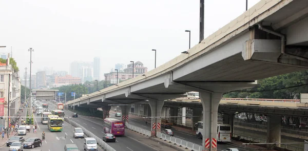 Typical heavy traffic in a Chinese city