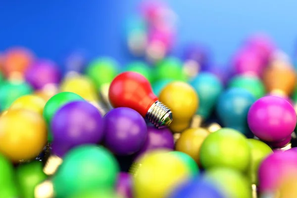 Close Colorful Bulbs Background — Stock Photo, Image