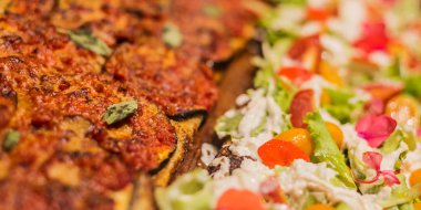 Taze İtalyan pizza yakın çekim